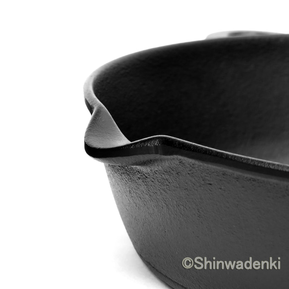 【お取り寄せ】南部鉄器 ダッチオーブン スキレット フライパン24cm（鉄蓋付） 日本製 ガス・IH対応 アウトドア 6枚目の画像