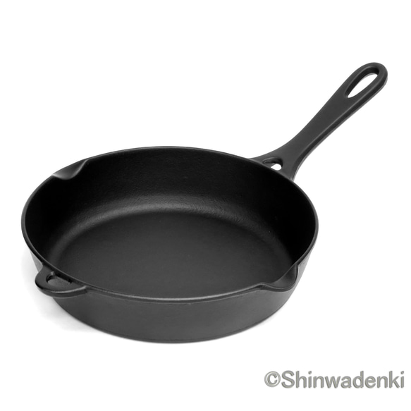 【お取り寄せ】南部鉄器 ダッチオーブン スキレット フライパン24cm（鉄蓋付） 日本製 ガス・IH対応 アウトドア 11枚目の画像