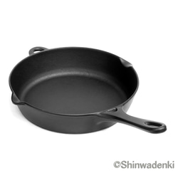 【お取り寄せ】南部鉄器 ダッチオーブン スキレット フライパン24cm（鉄蓋付） 日本製 ガス・IH対応 アウトドア 12枚目の画像