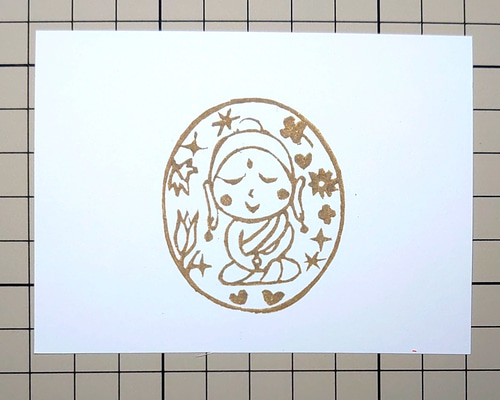 消しゴムはんこ「仏さま」 はんこ・スタンプ smile stamp 通販