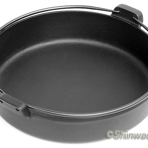 お取り寄せ】南部鉄器 鉄鍋 すき焼鍋 南部ツル付24cm 日本製 ガス・IH