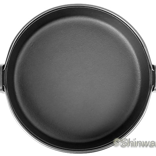 お取り寄せ】南部鉄器 鉄鍋 すき焼鍋 南部ツル付24cm 日本製 ガス・IH