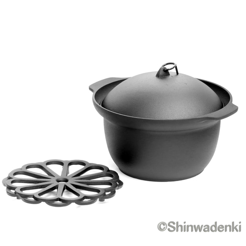 南部鉄器 鉄鍋 ごはん鍋 南部ごはん釜3合炊 日本製 ガス・100V 南部鉄器 鉄鍋 ごはん鍋 南部ごはん釜3合炊 日本製 ガス・100V