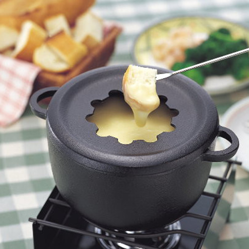 南部鉄器チーズフォンデュ鍋 鋳鉄南部鉄器 チーズフォンデュ鍋 (マルシェ ) 岡本の調理器具《鍋