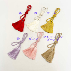 ❤髪飾り❤飾り結び用ダブルタッセル 江戸打ちひも 選べる6色 赤