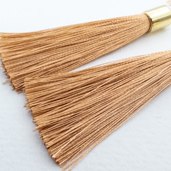 【10個入り】タッセル ロング サンタン ポリエステル糸 糸タッセル ピアスやチャーム作りなどに ta016s 4枚目の画像