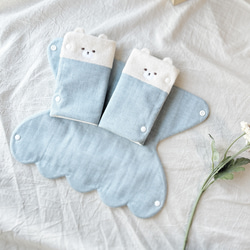 リボン変更可＊もくもくフリルスタイ スタイ・よだれかけ 手づくり小物