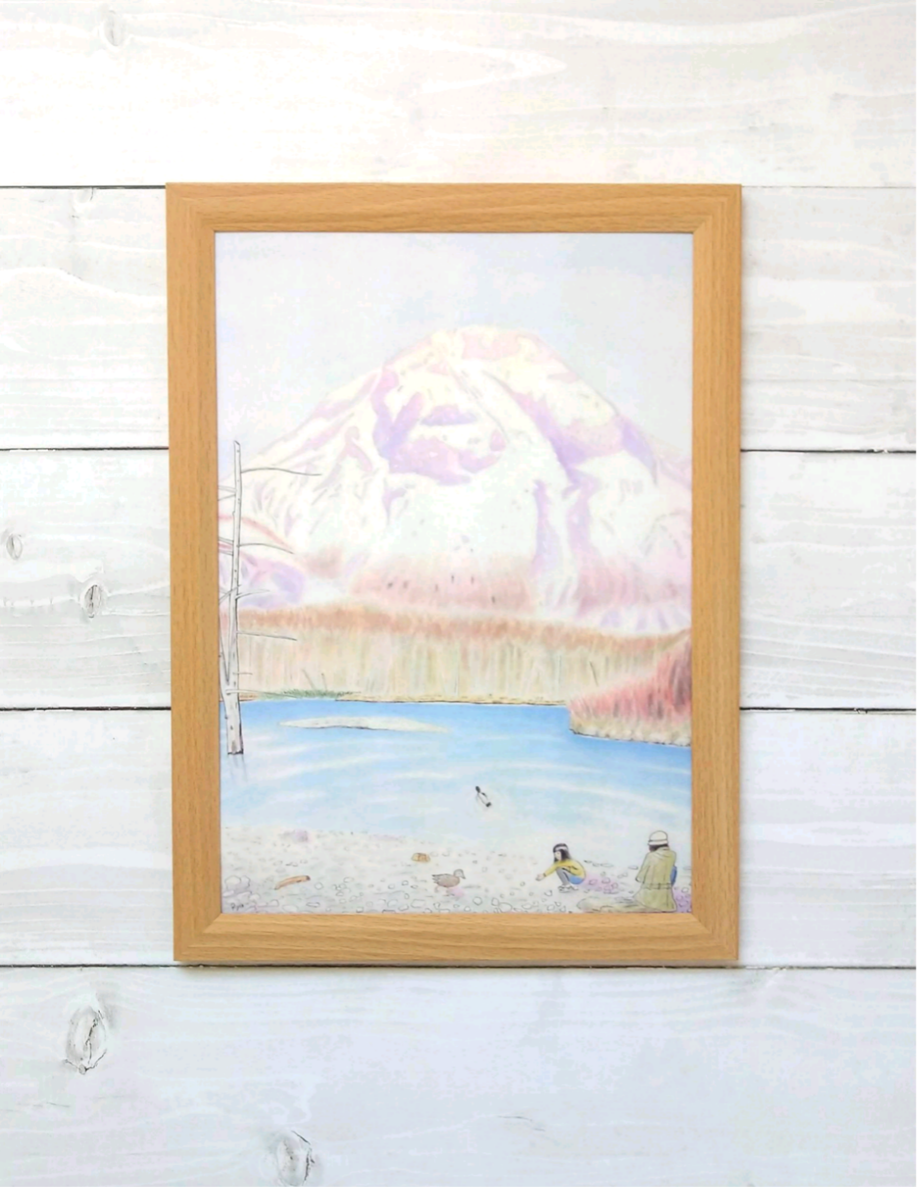 山の絵 風景画 『焼岳にて』アート ポスター 山 登山 自然 絵