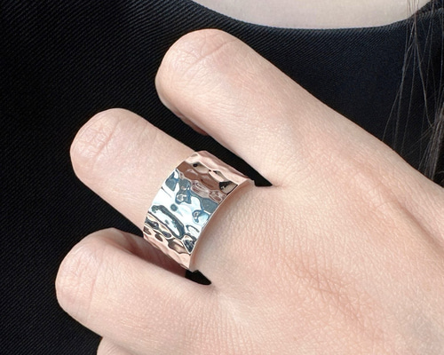 ☆✧˖°とってもキラキラハンマー打ちワイドリング☆RG39 指輪・リング