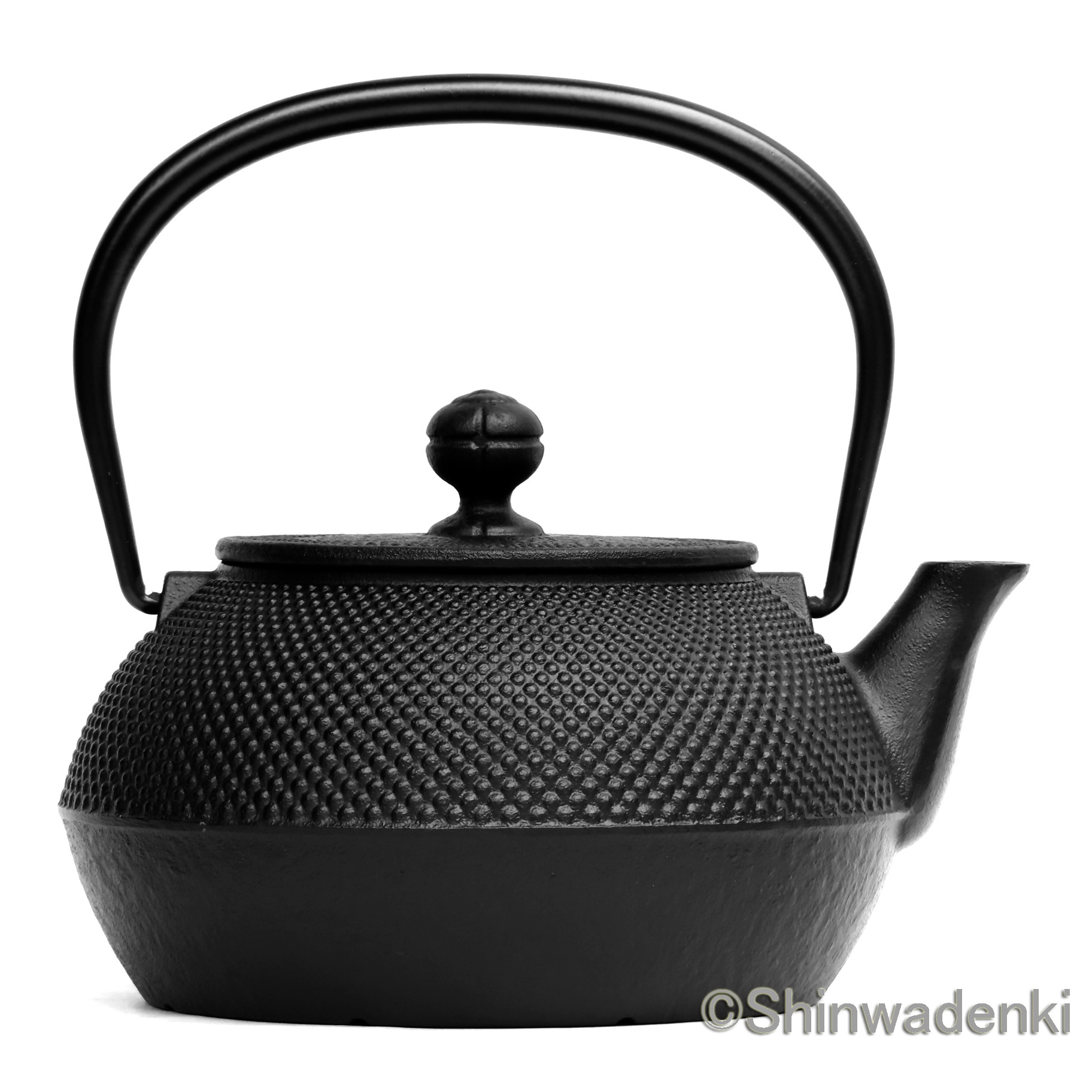 南部鉄器 鉄瓶 7型アラレ0.9L 内面素焼き・酸化被膜仕上 日本製 直火・IH対応