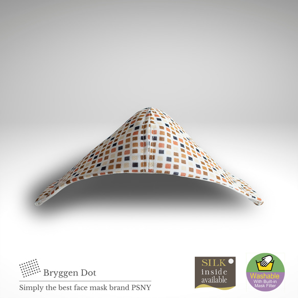 PSNY Bryggen Dot Pollen Yellow Sand 無紡布過濾 3D 成人口罩免運費 -LT06 第6張的照片