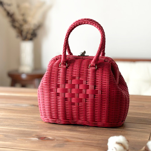 受注制作】かごバッグ - がまぐちバスケット かごバッグ Lop 通販