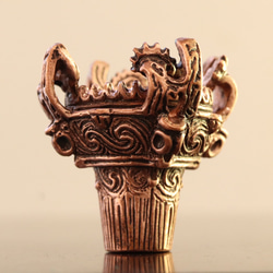 国宝　火焔型土器「雪炎（ゆきほむら）」オブジェ　(659-322/純銅製) 1枚目の画像