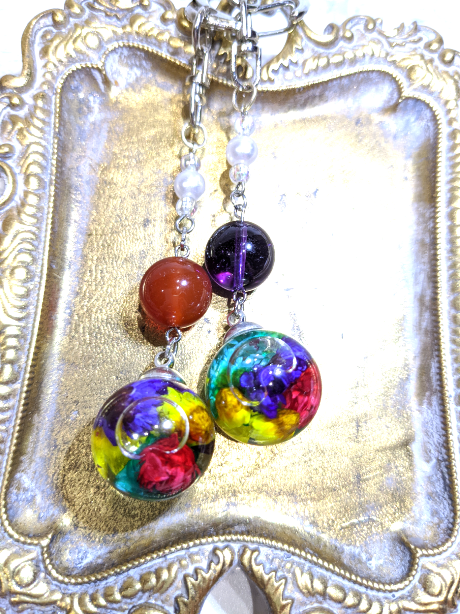 一点物　メノウ×fantasticflowerチャーム