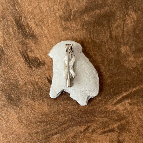 円山応挙 「朝顔狗子図杉戸」の手刺繍ミニブローチセット(右戸