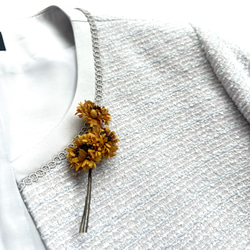Mini daisy brooch【Mustard】 6枚目の画像