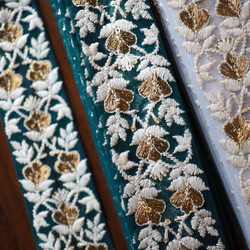 印度刺繡絲帶刃寬 44 毫米綠色 (60) 第2張的照片