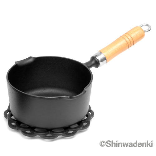 南部鉄器 鉄鍋 天ぷら鍋 揚げ物鍋 ミルクパン 片手鍋16cm 日本製 ガス