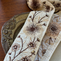 [特價] 刺繡絲帶編織 50mm 自然色 (57-2) 2m 第2張的照片