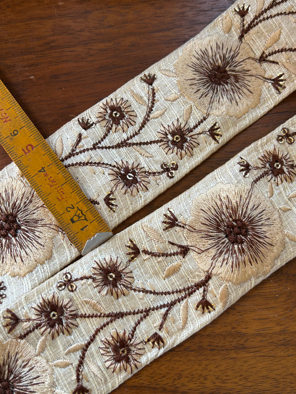[特價] 刺繡絲帶編織 50mm 自然色 (57-2) 2m 第4張的照片