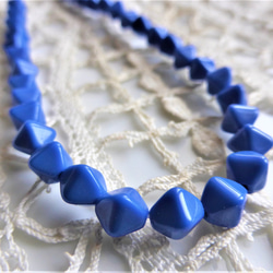 ピラミダ　くすみ青　チェコビーズCzech Glass Beads10個 5枚目の画像