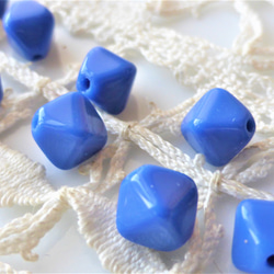 ピラミダ　くすみ青　チェコビーズCzech Glass Beads10個 6枚目の画像