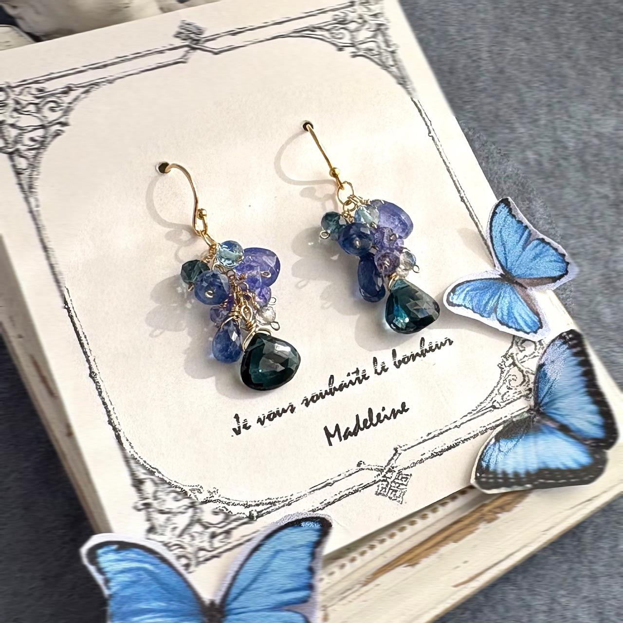 再販〈14kgf〉ゴルドの夜空のピアス