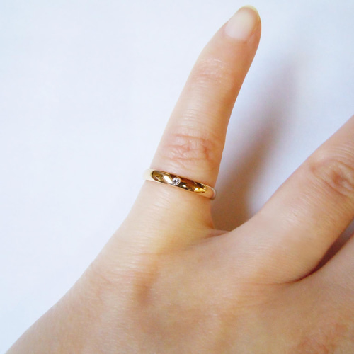 K18指輪　メレダイヤ、メレルビー メレダイヤ 11.5号 K18 【中古】の通販 by バイセル ラクマ店 【12/25