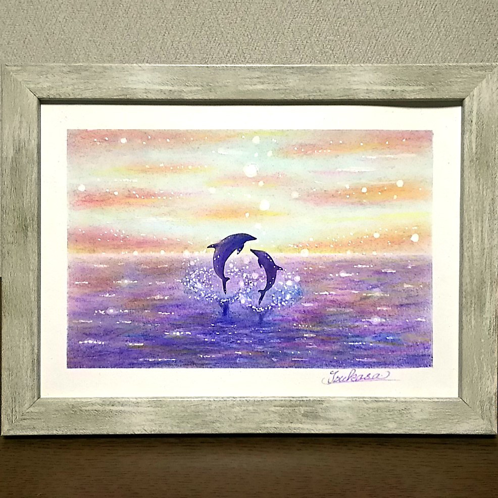 原画　自作の絵　絵画　一点物　パステル画　【カサブランカと松】 原画 パステル画 川 絵画 daidaraken 通販 17518557｜Creema