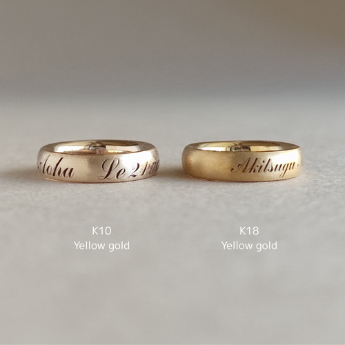 Love letter ring K10/K18 セミオーダー ラブレターリング