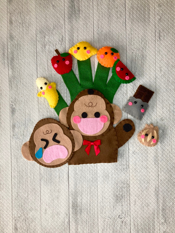 ハンドメイド「くいしんぼうゴリラ〜〜」手袋シアター その他