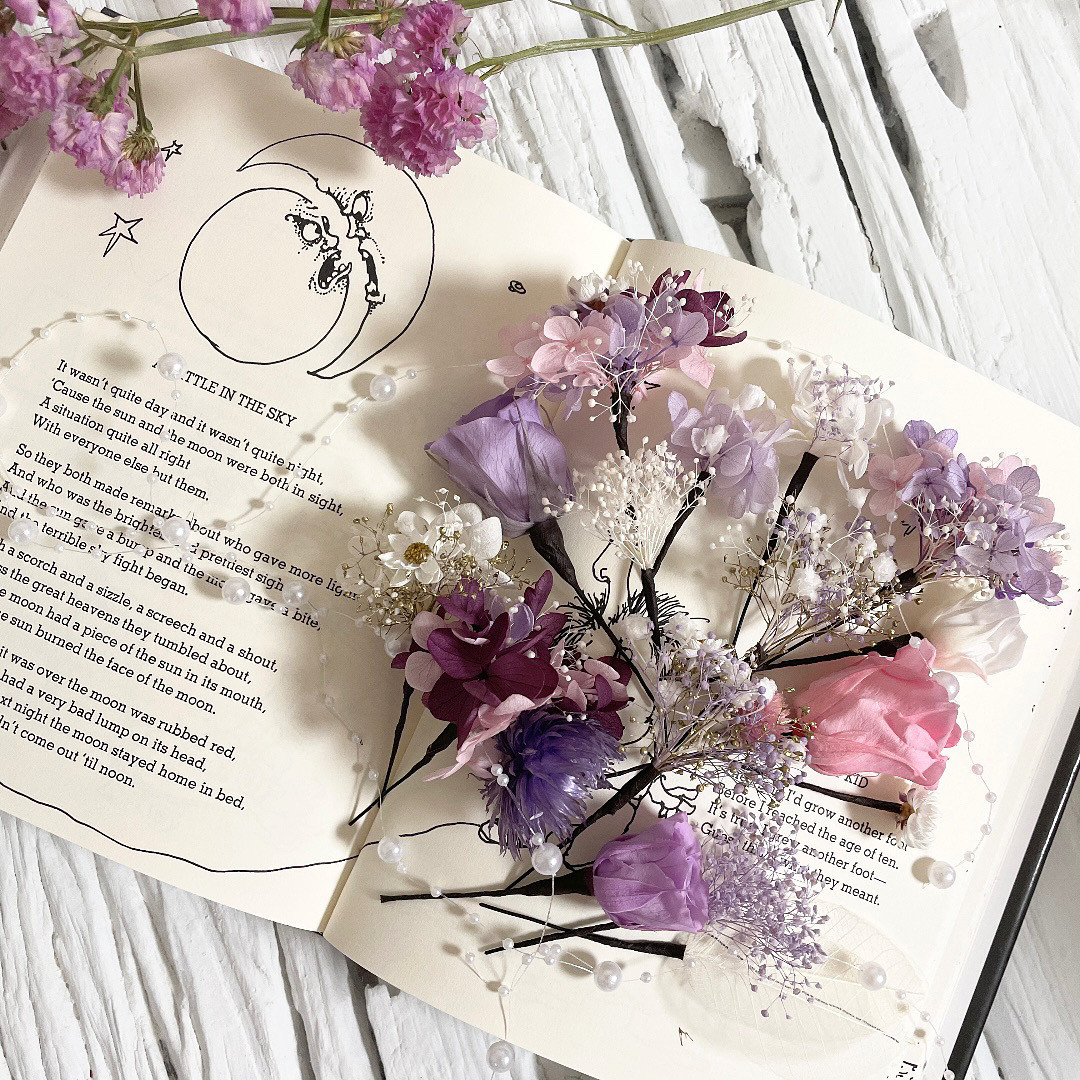 パステルパープル  髪飾り　ヘッドドレス