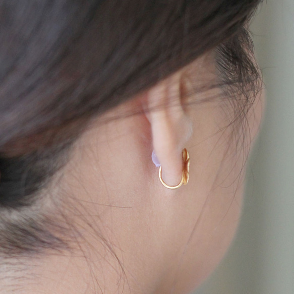 幸運草夾式耳骨夾 [ clover ear cuff / single ] 第3張的照片