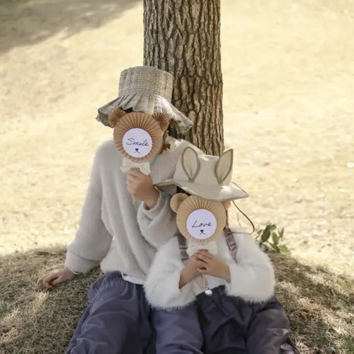 再4販 くまさんの ロゼット フォト プロップス Small 七五三 誕生日