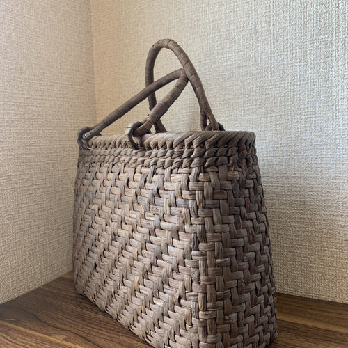 国産山葡萄蔓 手作り かごバッグ 網代編み かごバッグ 伝統工芸 通販