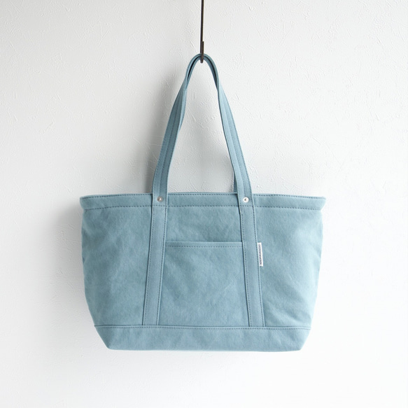 帆布ファスナートートバッグM　CANVAS TOTE FM / ICE GRAY 1枚目の画像