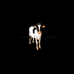 ホルスタインの子牛シロちゃん　牛　刺繍ワッペン 8枚目の画像