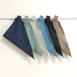 ひまわり（紺地）子供エプロン 90～160cm【首回り・腰回りの紐選択可