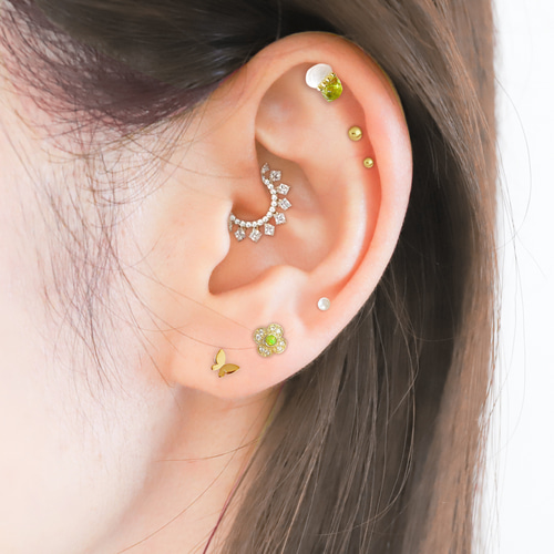 クローバーハートピアス k10-garden-