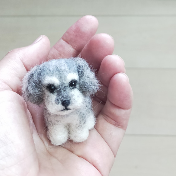 ◾羊毛フェルト「小さなわんこ」うちの子オーダー制作いたします！お手軽オーダー　ペットロスにも　受注制作 5枚目の画像