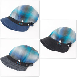 ピッコロフリー・デニム/フリーサイズ UV たためる帽子 風に飛ばない帽子　 12枚目の画像