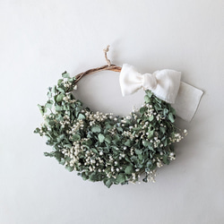 森の月 ミモザの三日月ドライフラワーリース リース mamemona 通販