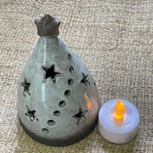 クリスマスツリー 陶器製 キャンドルホルダー 最終お値下げ クリスマスツリー 陶器製 キャンドル インテリア