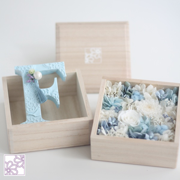 フルールcube AROMA”そら”お花とアロマストーンセット