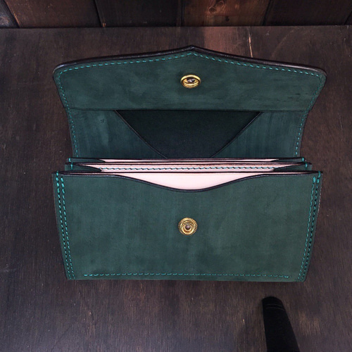 【新品】GLEN ダークグリーン 長財布 収納袋付き 7de7cc5270cc71c569ad8bcd0fe85a