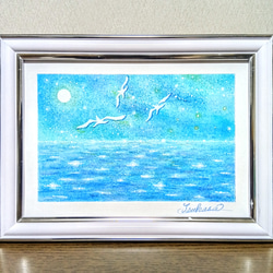 パステルアート 月明かりへのいざない パステル画原画 絵画 T's