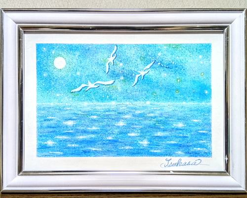 パステルアート 月明かりへのいざない パステル画原画 絵画 T's