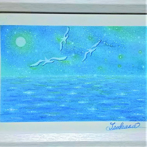 パステルアート 月明かりへのいざない パステル画原画 絵画 T's