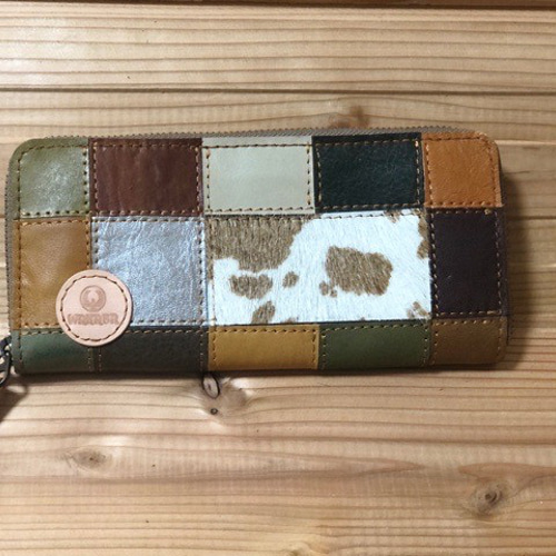 極美品★カラーパッチワーク 長財布 レザーパッチワーク 長財布☆ 長財布 wakaba 通販 10868833