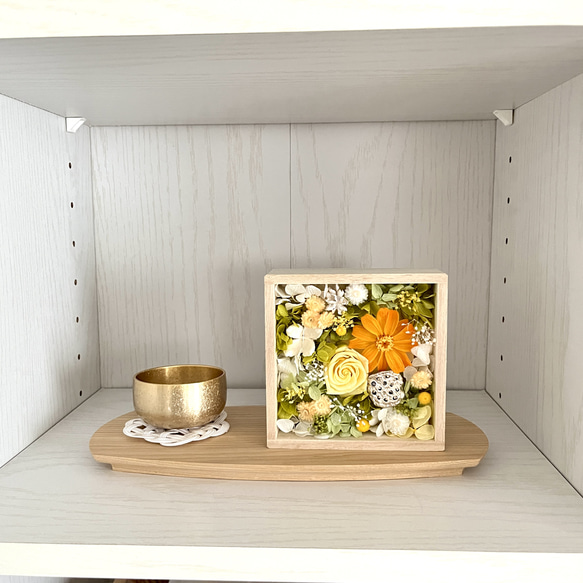 「喪中見舞い」にも【即日発送可能】桐箱セット　お花とお線香”金木屑” 3枚目の画像